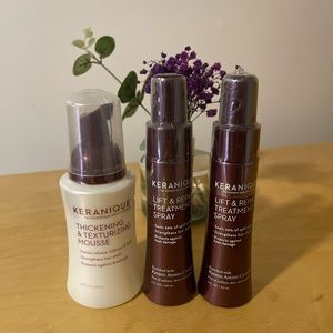 Keranique hair mousse and 2 spray